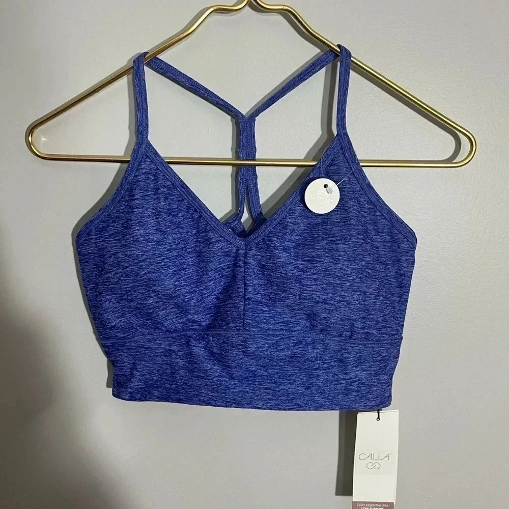 NWT Calia Cozy essentials long line bra blue heather – Size XS